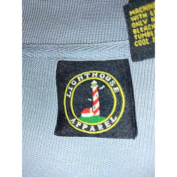 Lighthouse Apparel Soft Blue Jacket With Flowers on front women's size XL - Picture 9 of 11